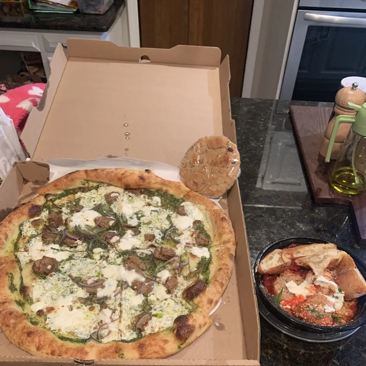 Pesto Sausage Pizza