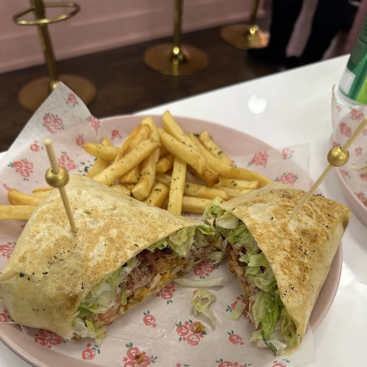 Chicken Bacon Wrap w Fries