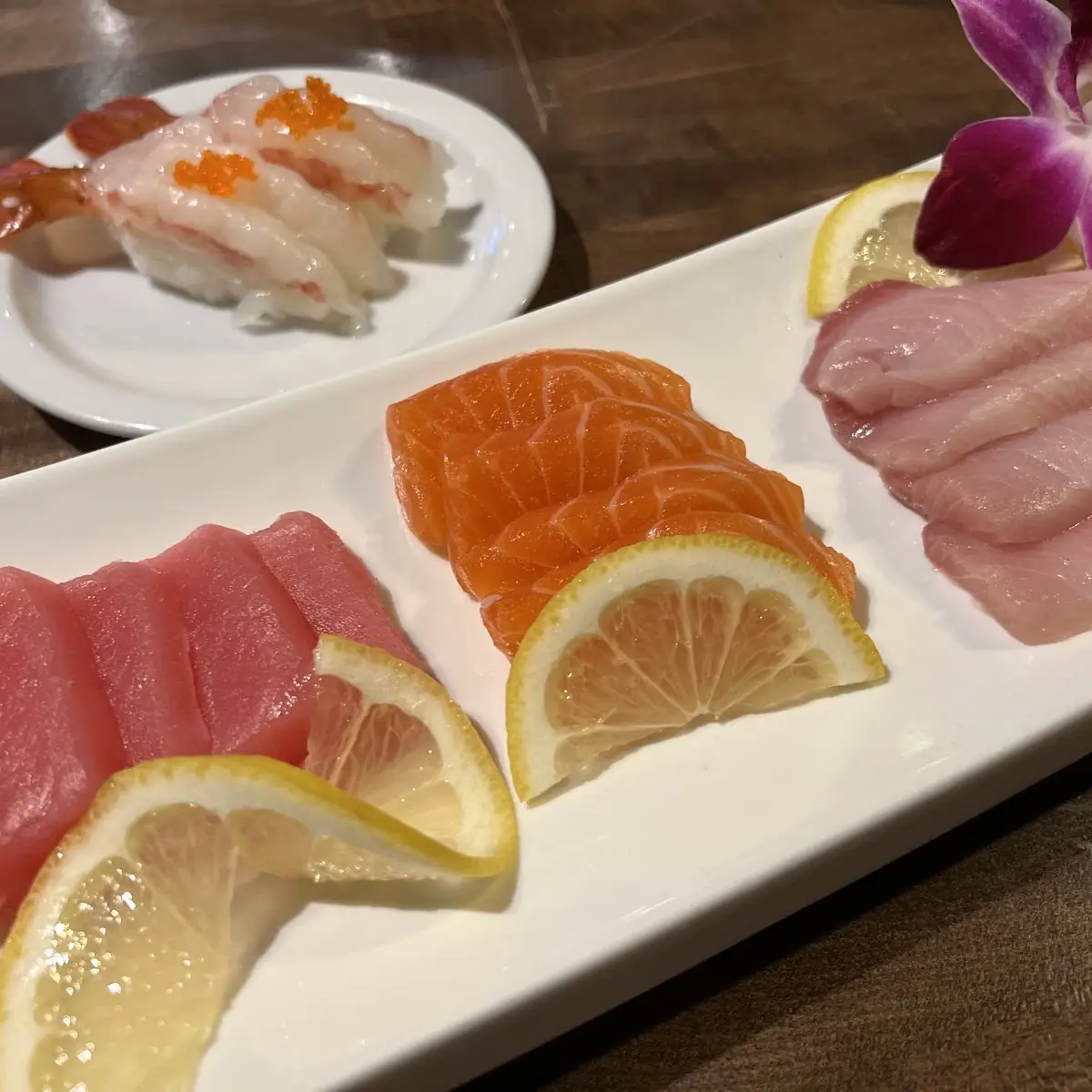 Sashimi Appetizer Tuna Salmon and Hamachi Yellowtail