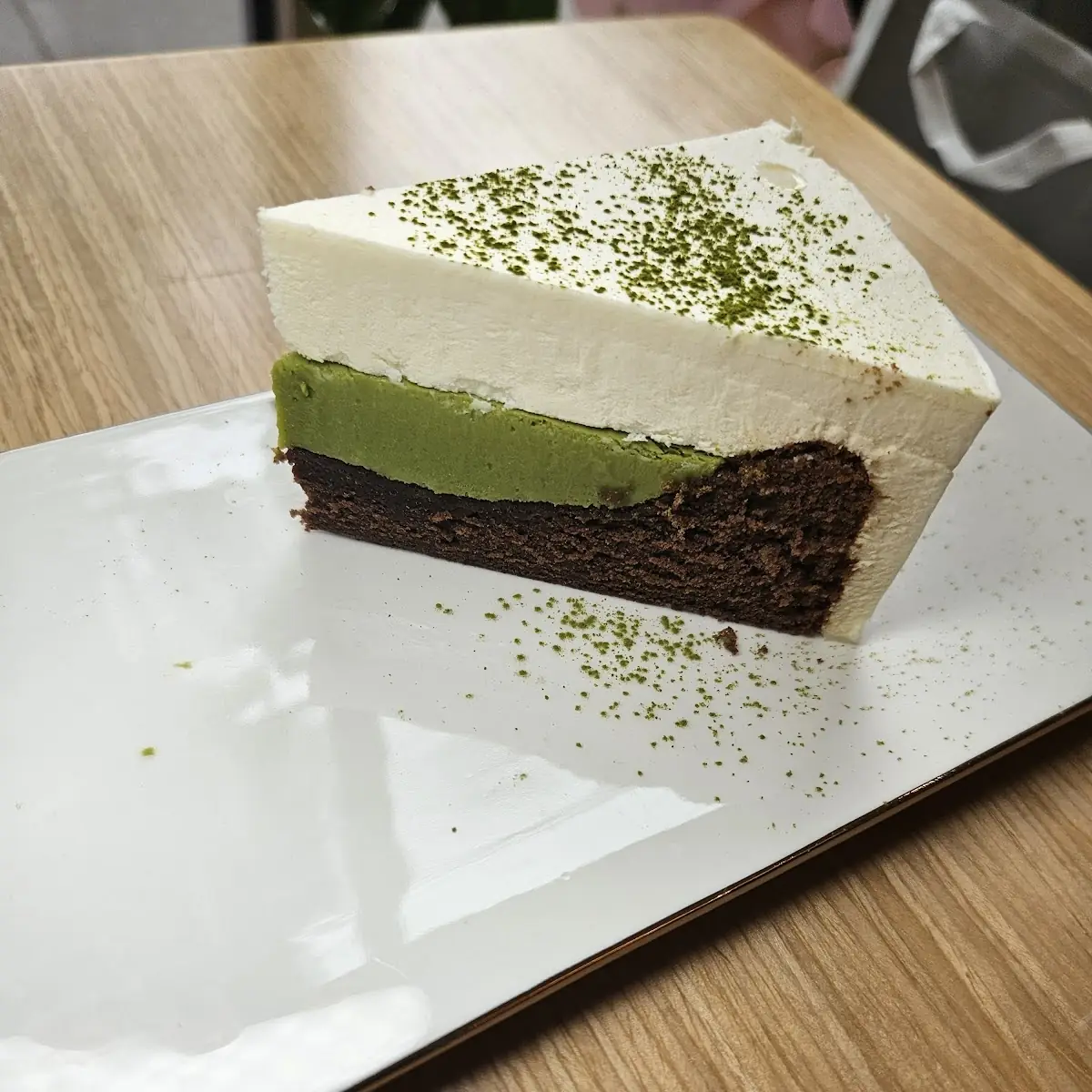 Matcha Tiramisu Slice