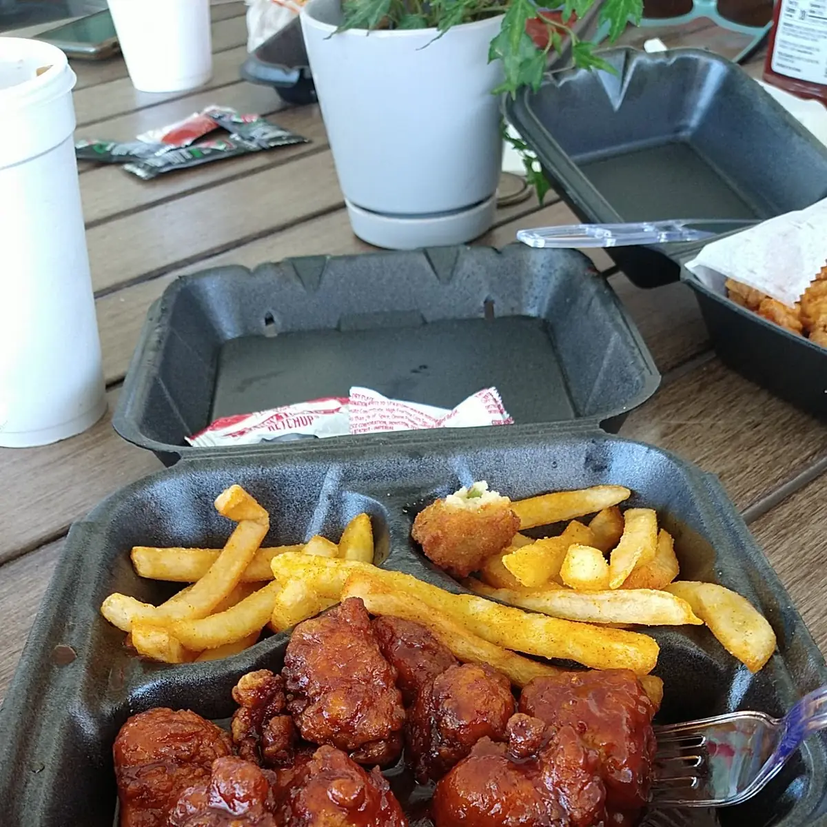 Boneless Honey BBQ Wings Combo