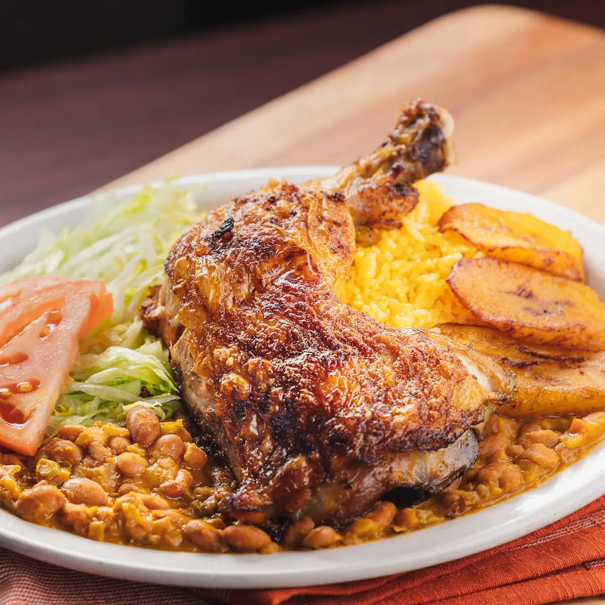 Hornado with Rice & Beans