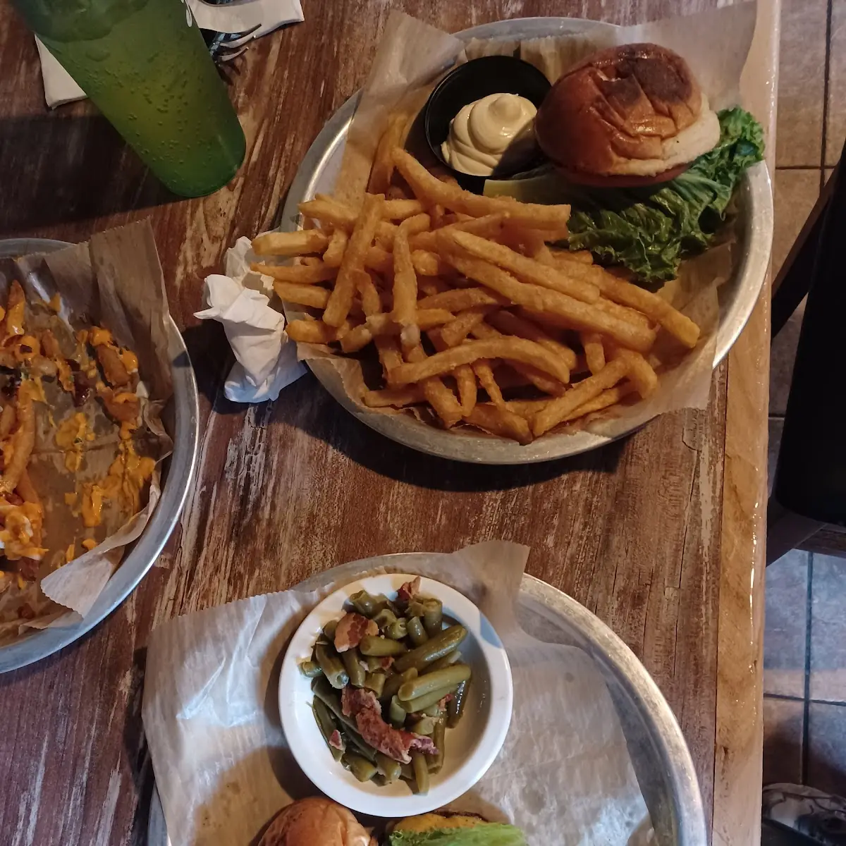 Double Bacon Cheeseburger Green Beans on the Side