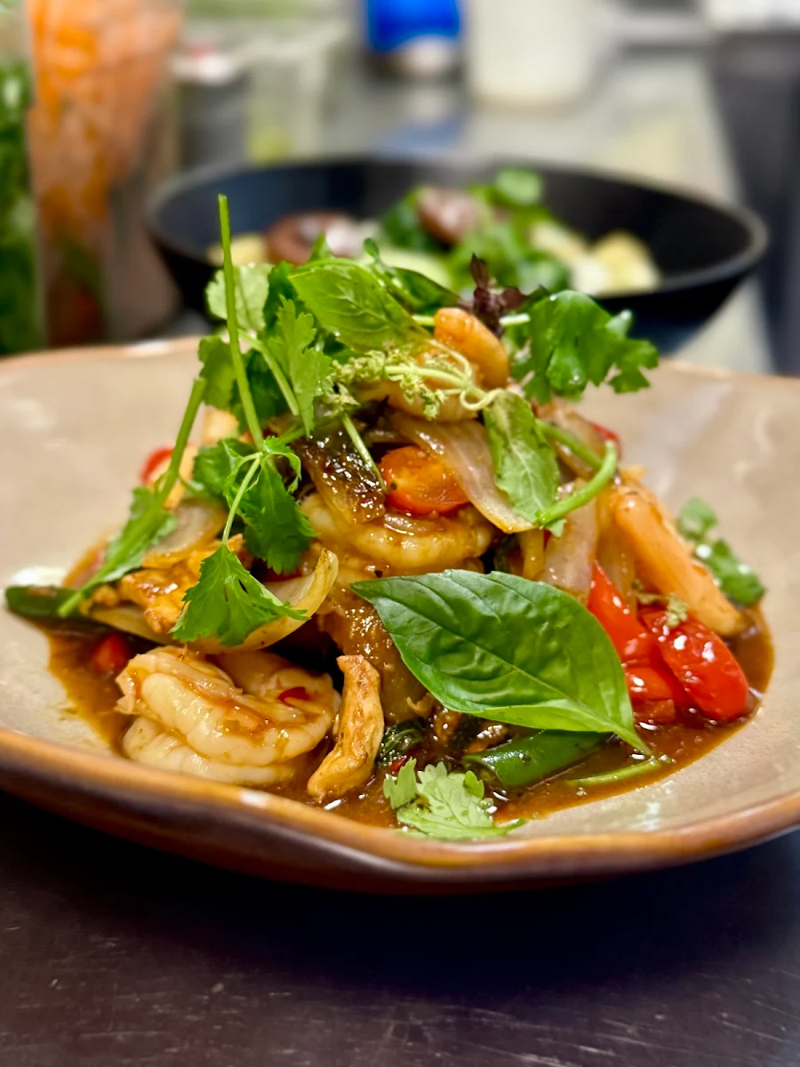 Holy Basil Shrimp Stir Fry