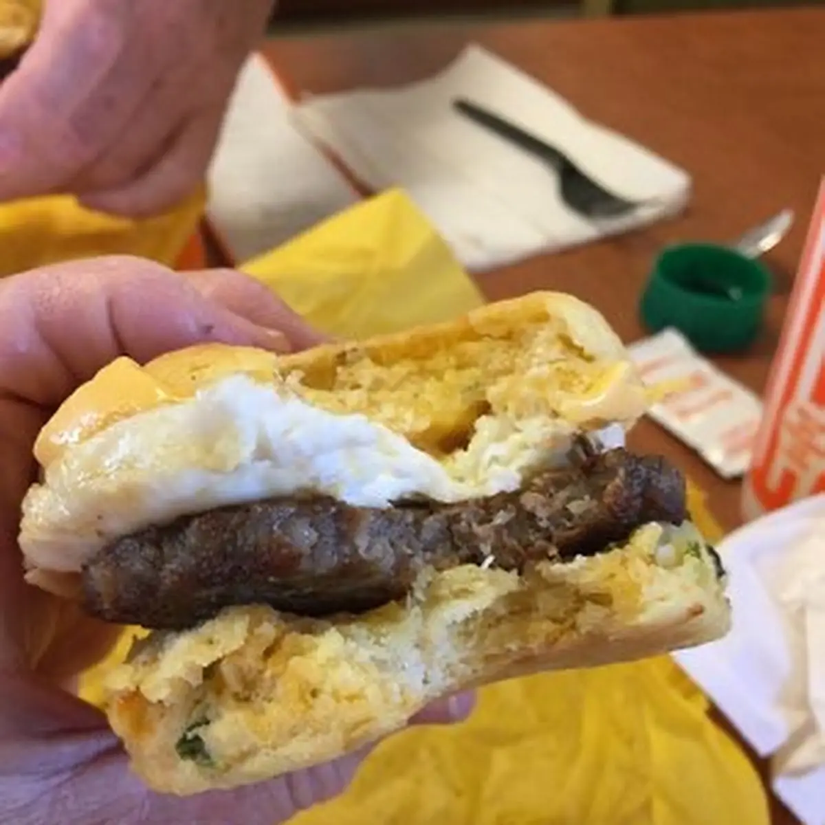Sausage Egg Cheese Biscuit Sandwich