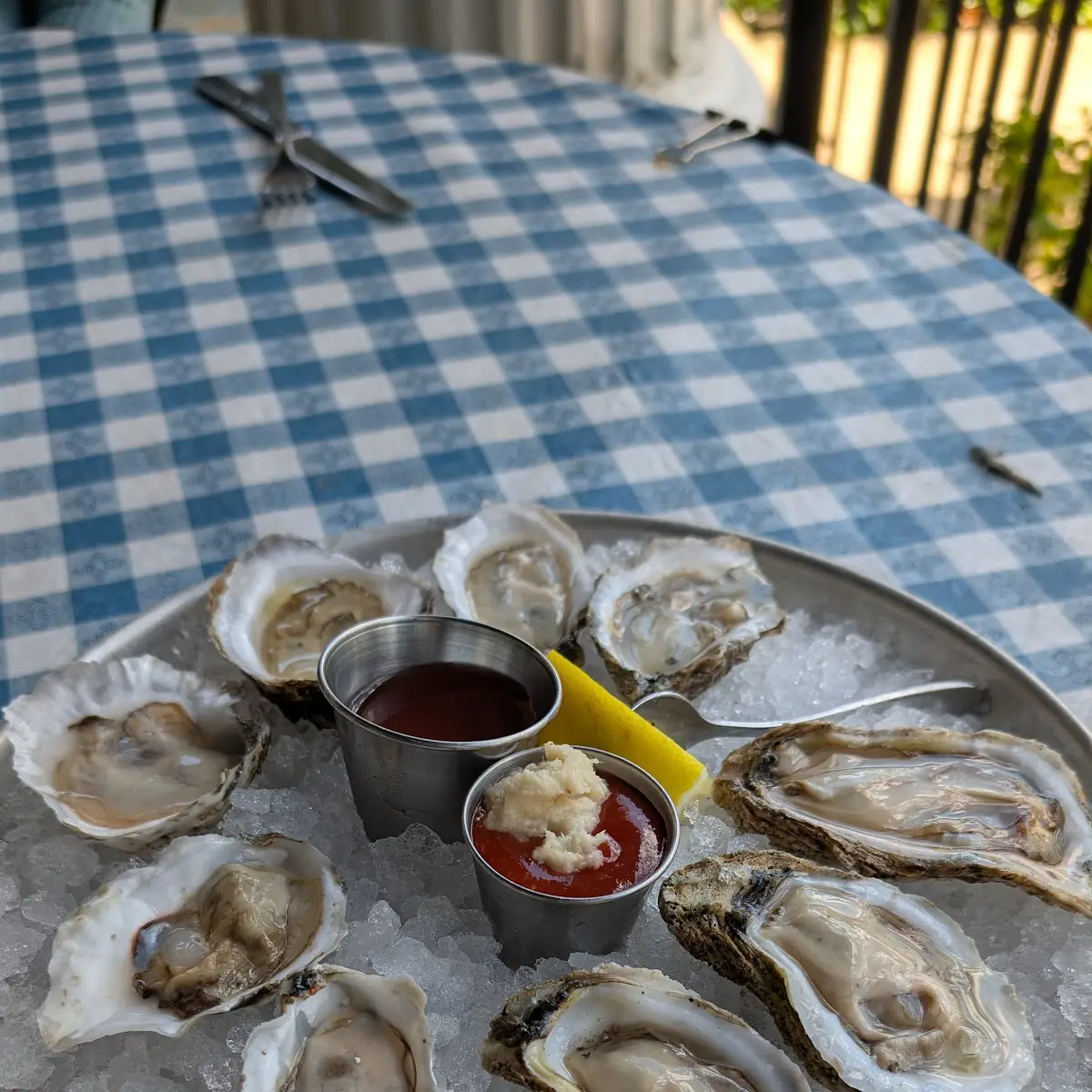 Raw Oysters on Ice Platter