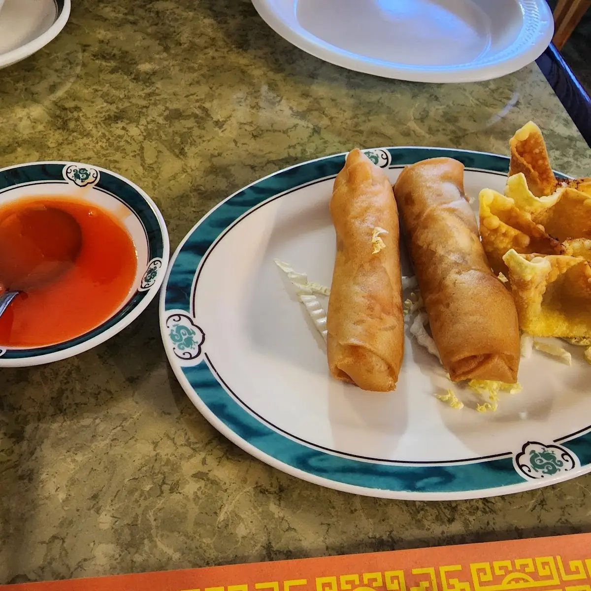 Egg Rolls and Crab Rangoon