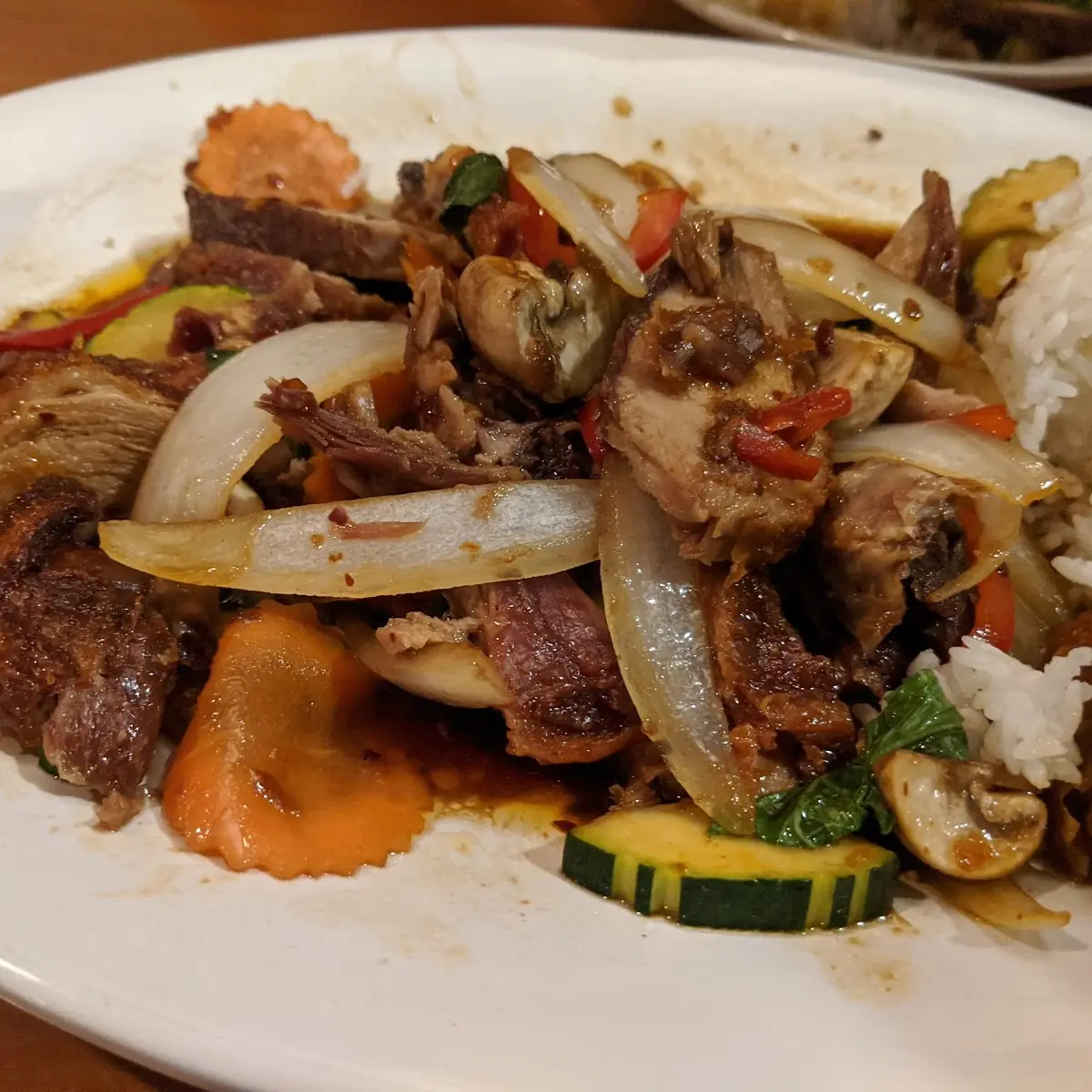 Spicy Basil Crispy Duck