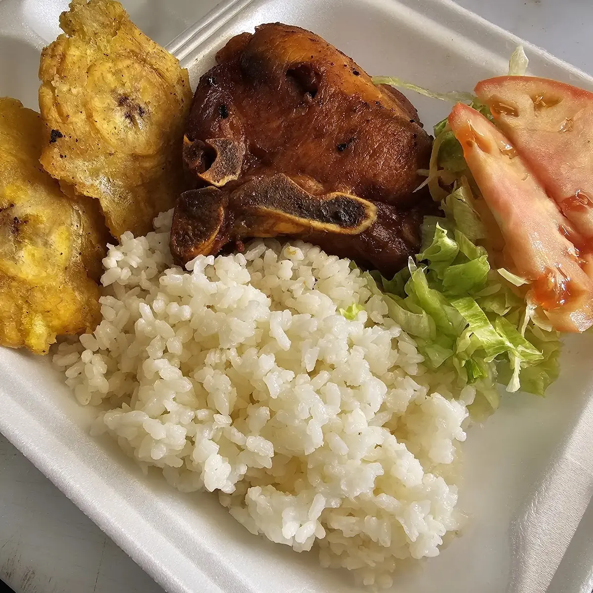 Arroz Blanco Con Chuleta