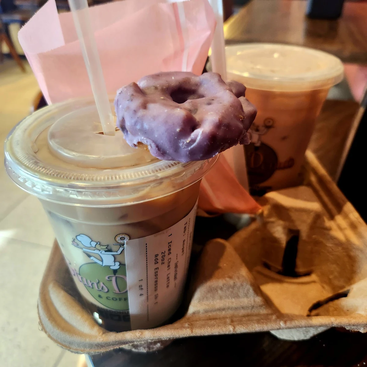 Mini Donuts and Iced Lattes