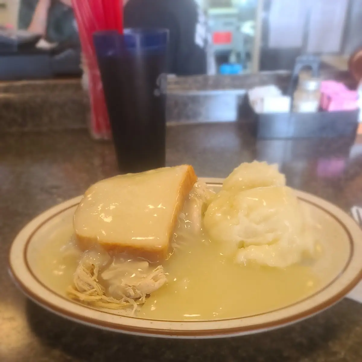 Hot Chicken Sandwich with Mashed Potatoes