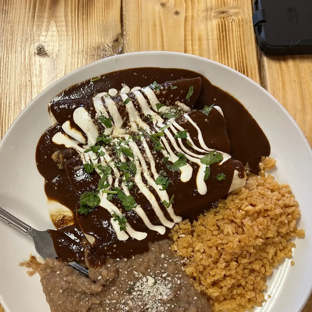 Mole Enchiladas with Street Tacos