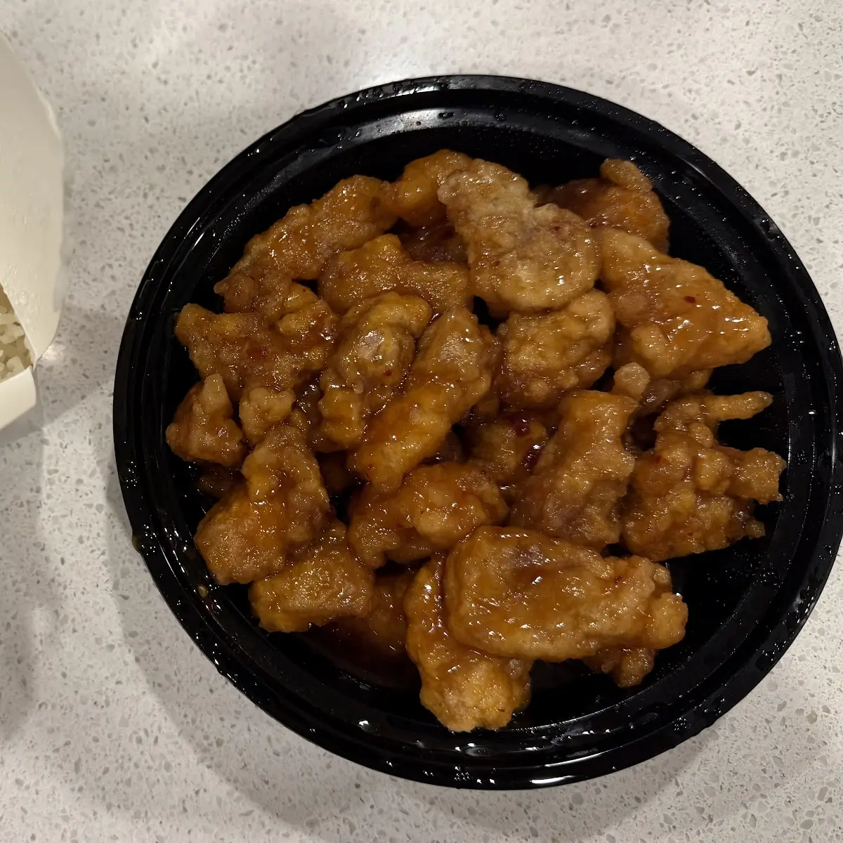 General TSO's Chicken with White Rice