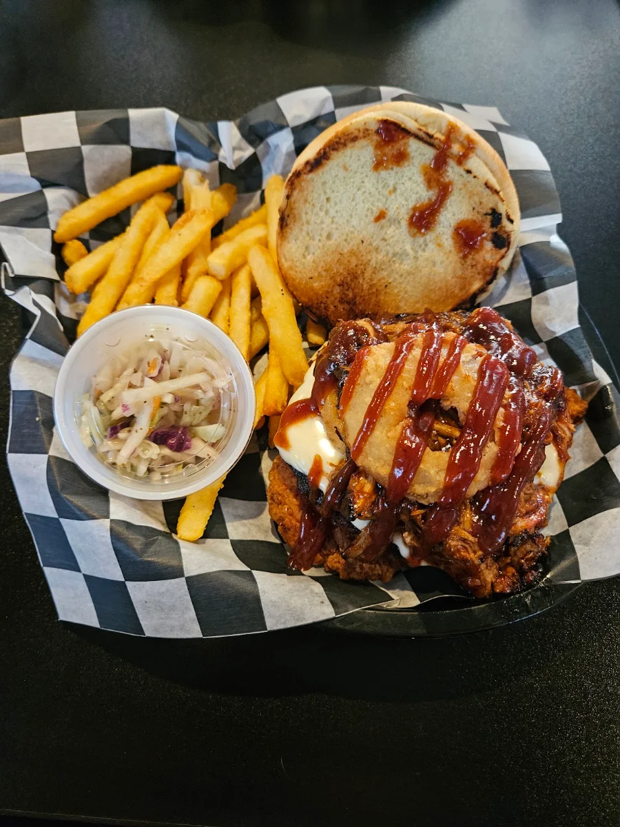 Kitchen Sink Burger and Fries