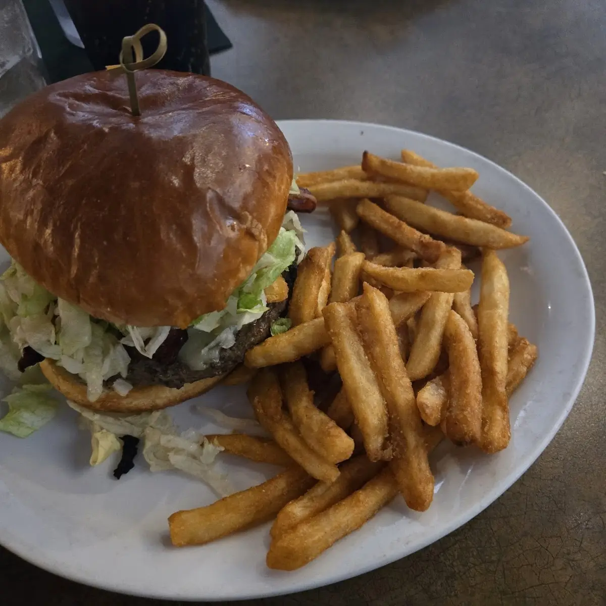 Half Pound Cheeseburger and Fries