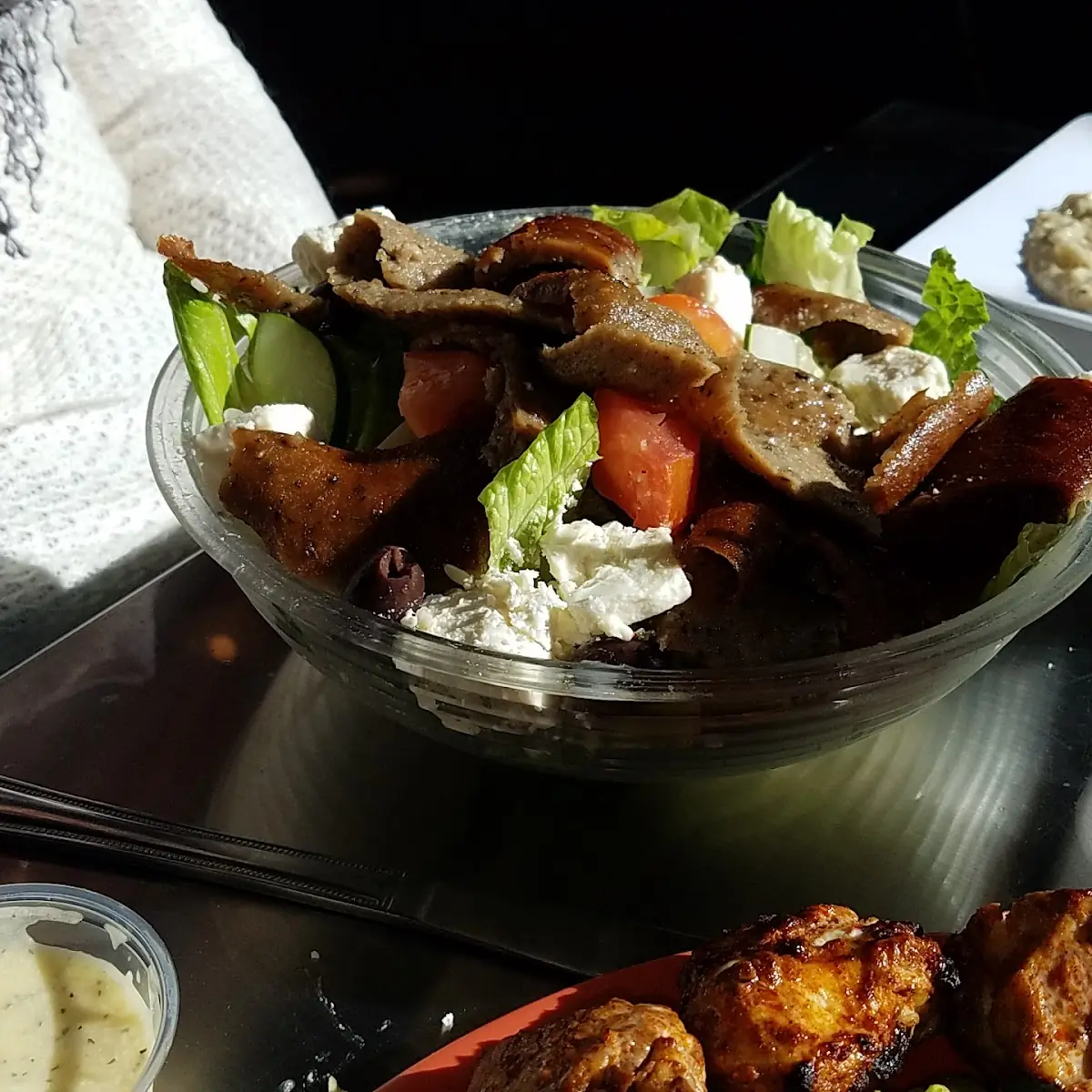 Greek Salad with Gyro Meat