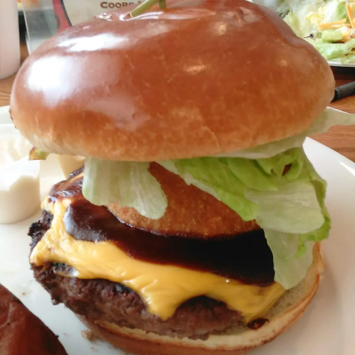 BBQ Cheeseburger with Sweet Potato