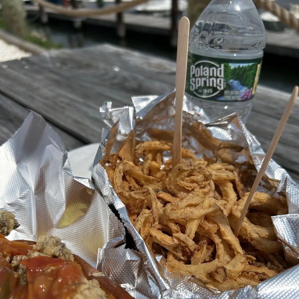 Fried Oysters and Onion Rings