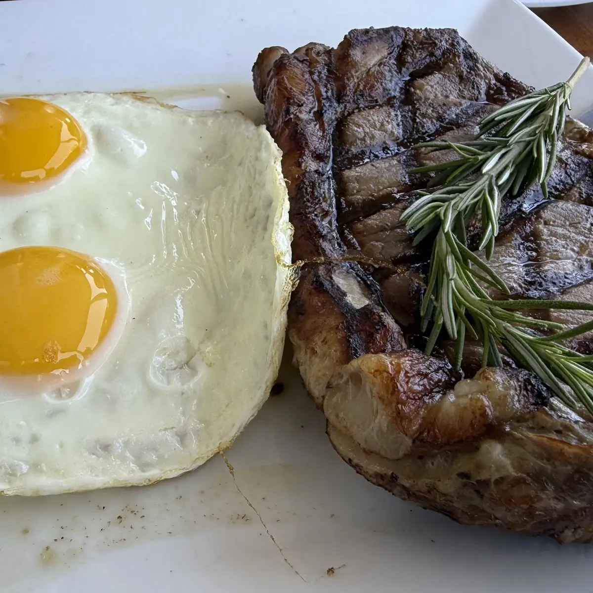 T-Bone Steak & Eggs