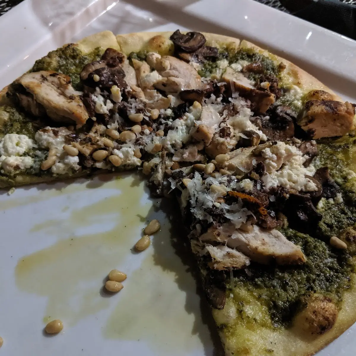 Pesto Chicken Flatbread