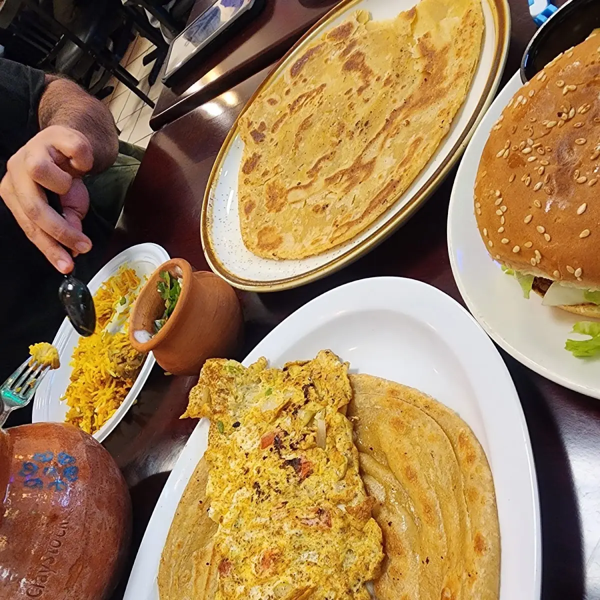 Omlette with Lacha Paratha