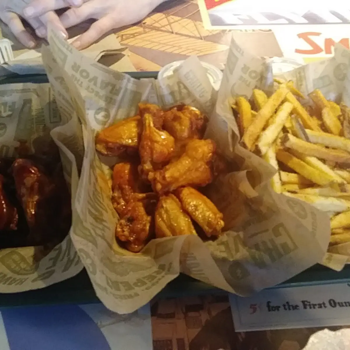 BBQ & Mild Wings and Fries