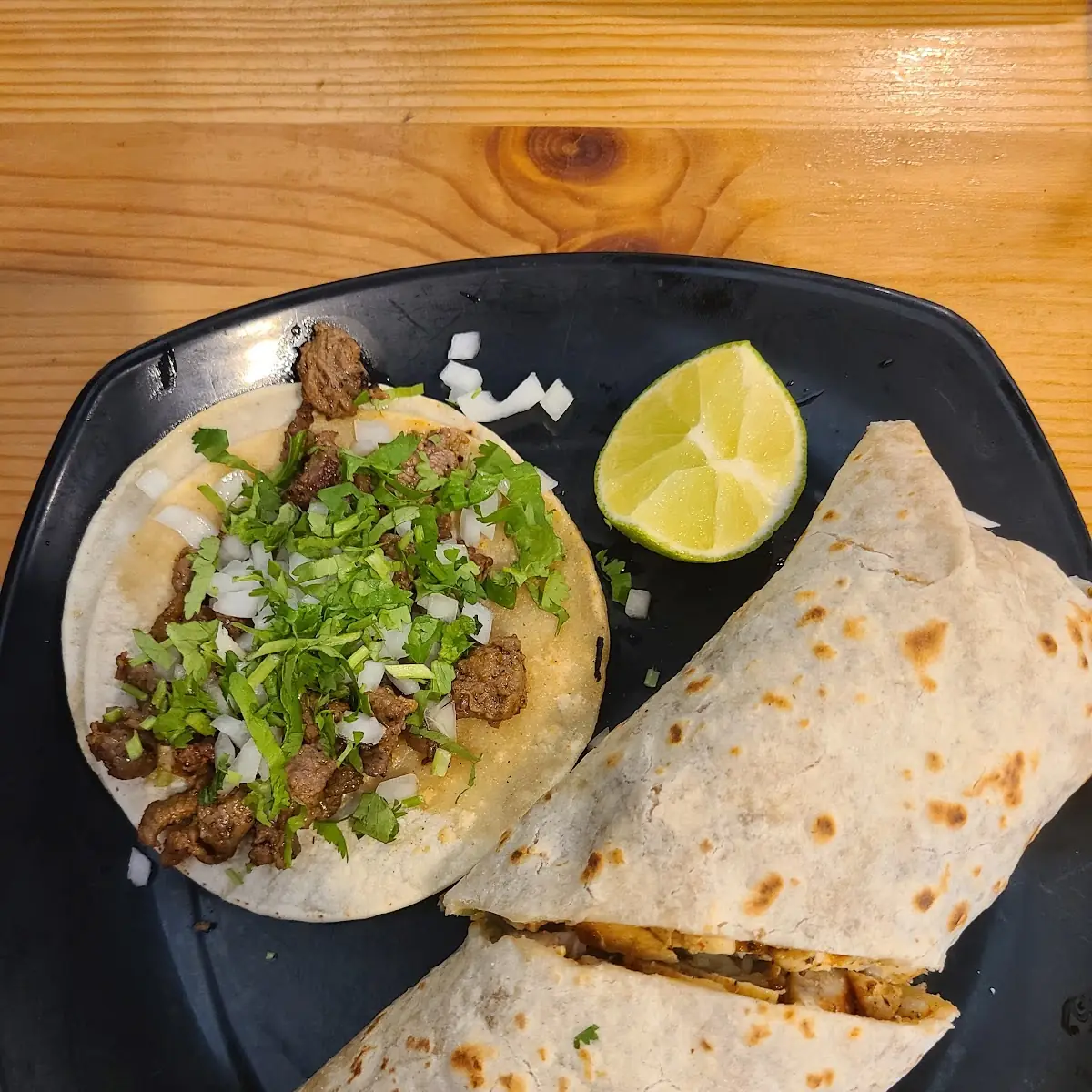 Chicken Burrito Carne Asada Taco