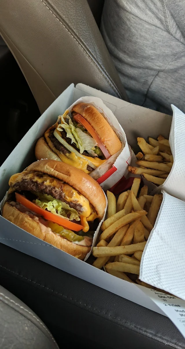 Cheese Burger and Fries