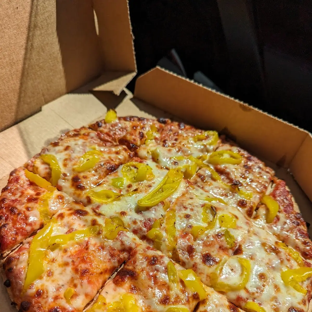 Thin Crust with Banana Peppers