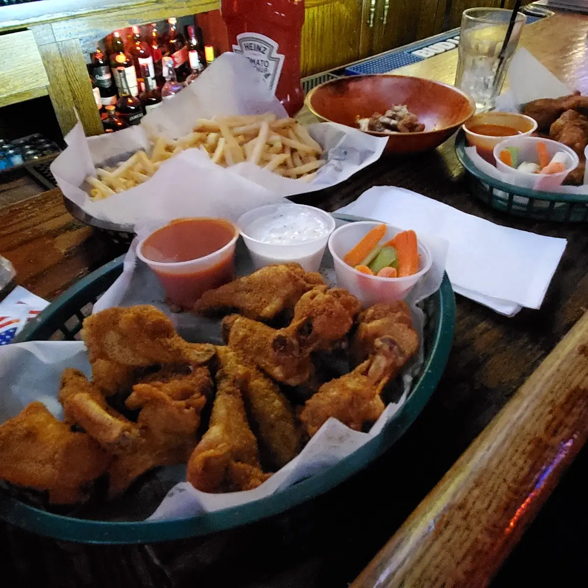 Dry Rub Wings and Fries