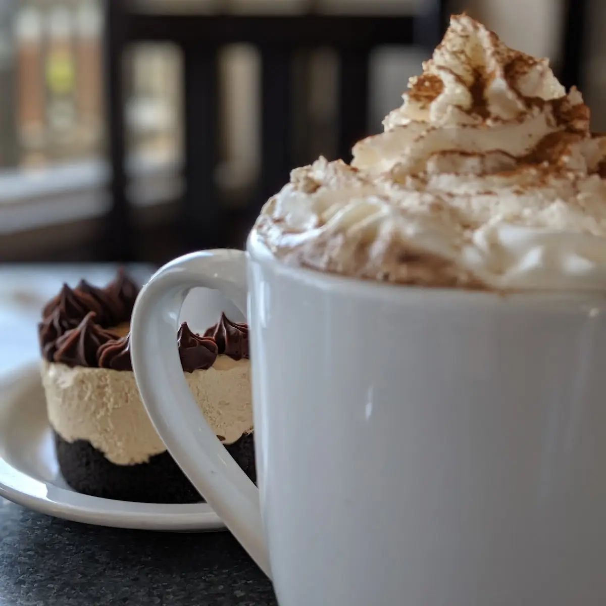 Aztec Mocha and Peanut Butter Cheesecake