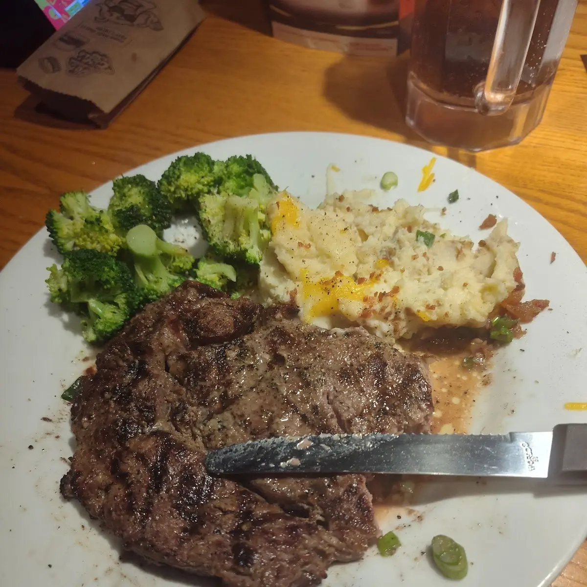 Sirloin Steak Broccoli & Loaded Mashed Potatoes