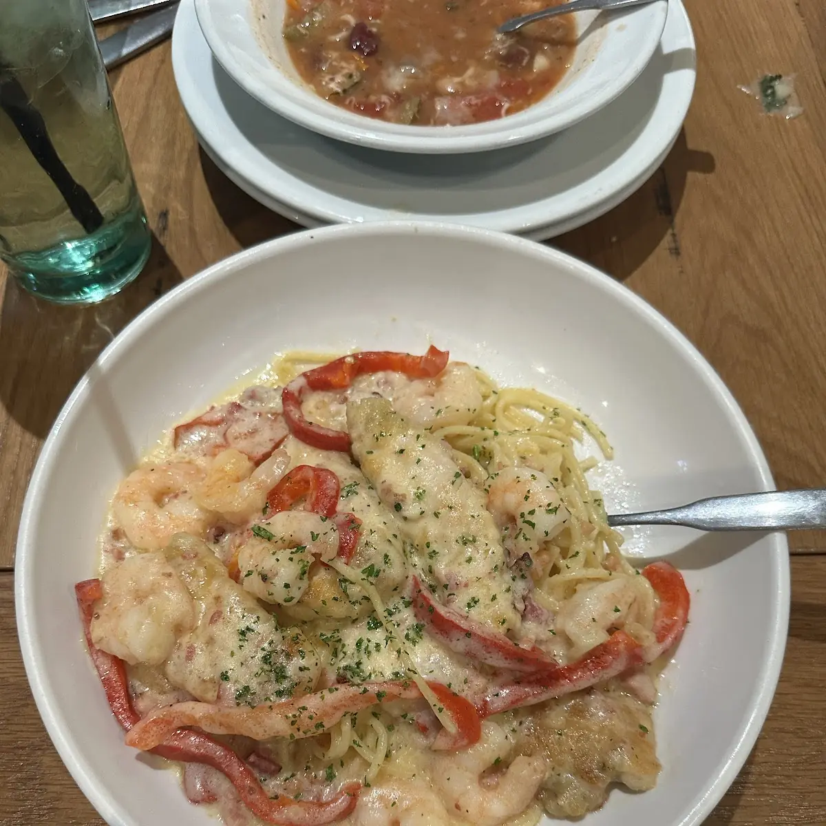 Chicken & Shrimp Carbonara