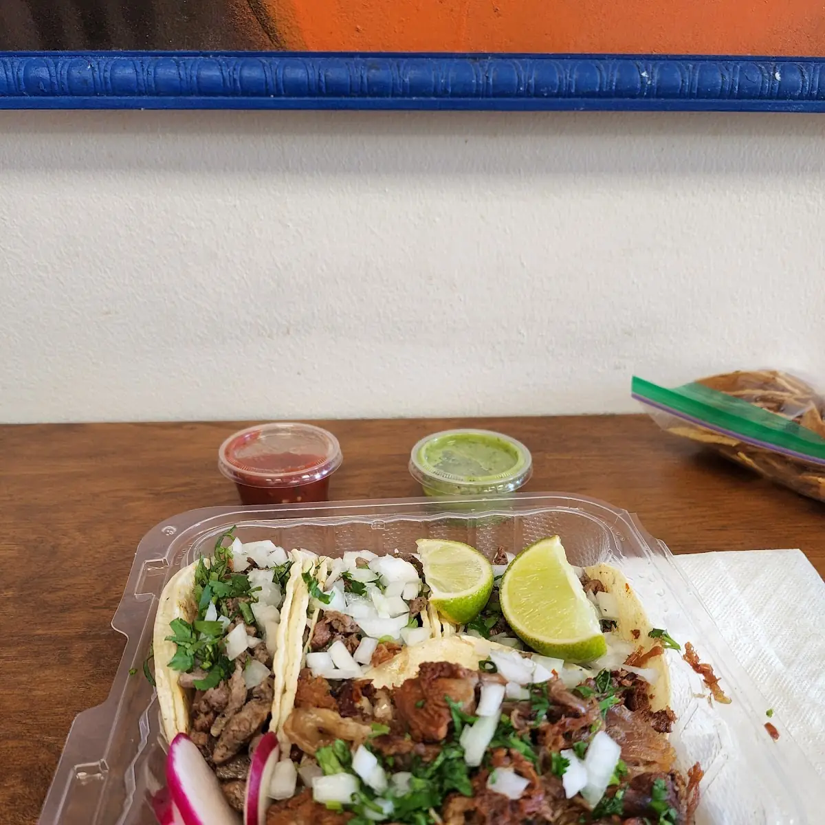 Carne Asada Taco and Carnitas Taco