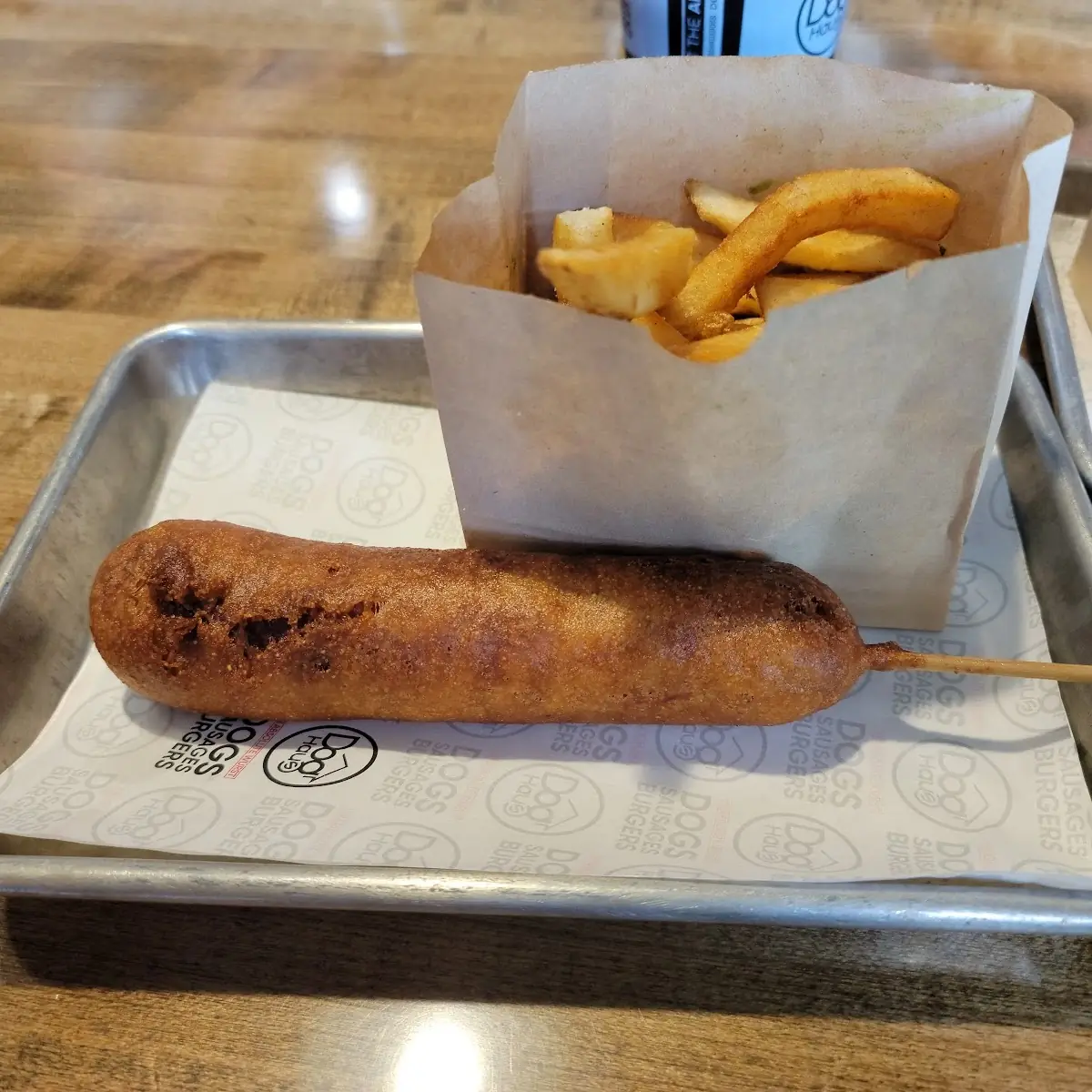 Corn Dog and Fries