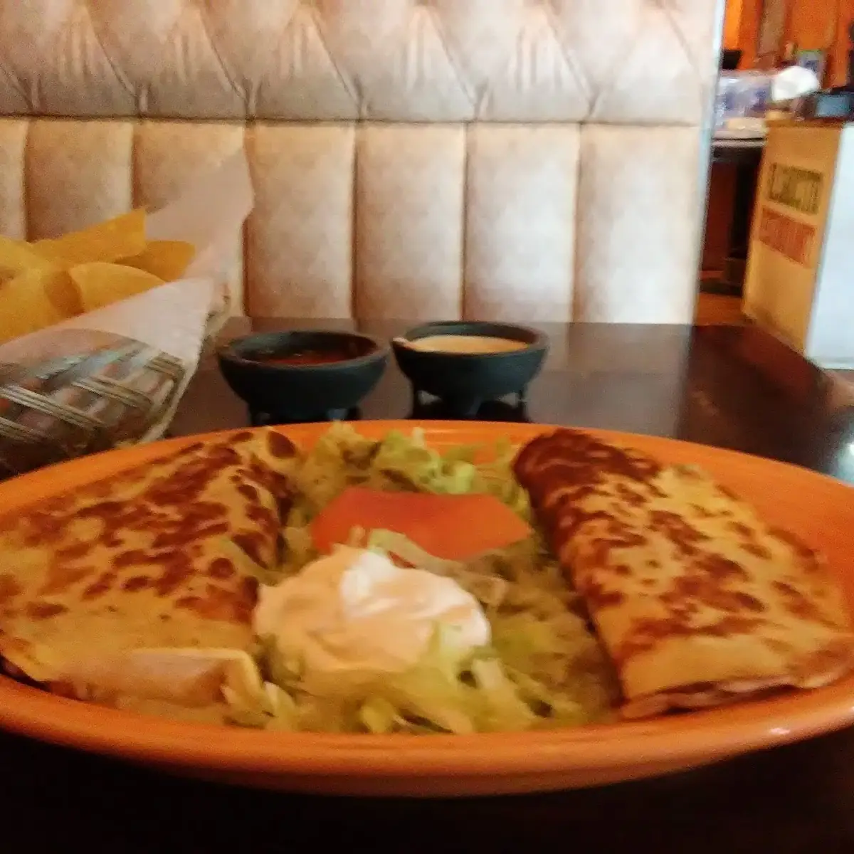 One Cheese Quesadilla Rice & Fries