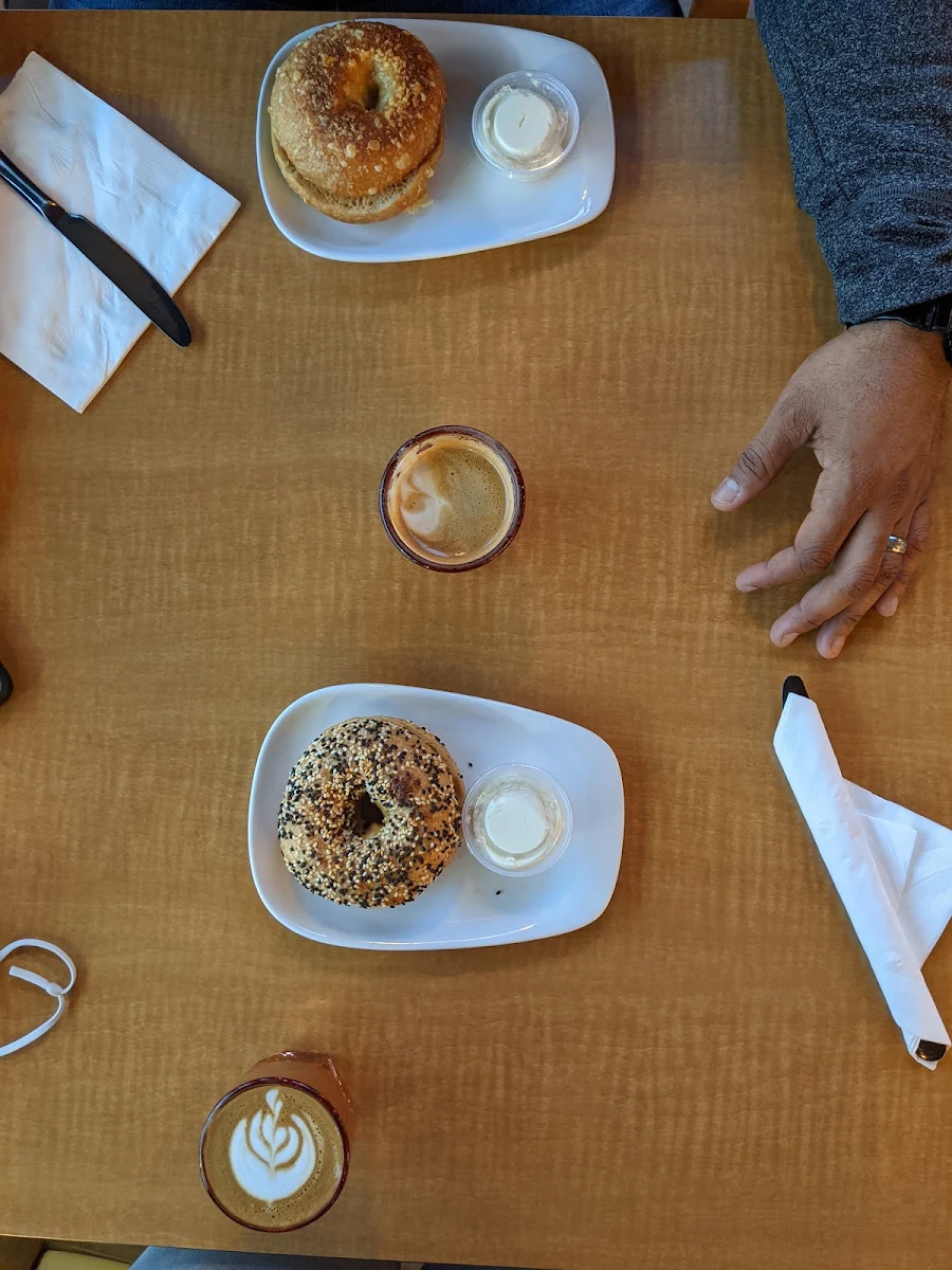 Sesame Seed Bagel with Cream Cheese