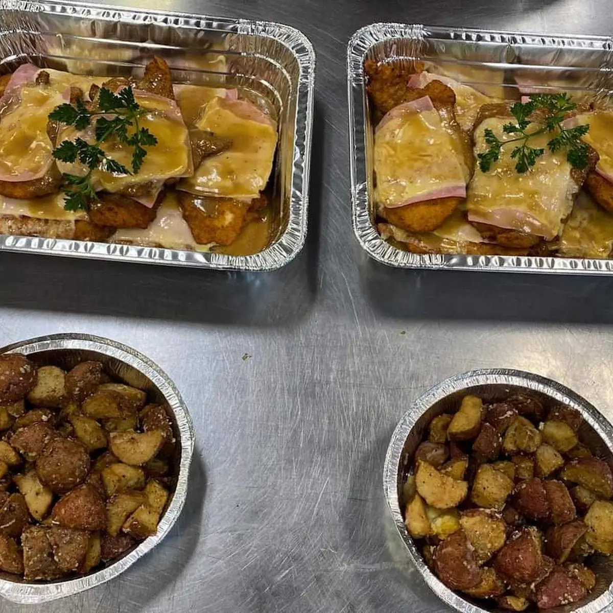 Open Faced Chicken Cordon Blue