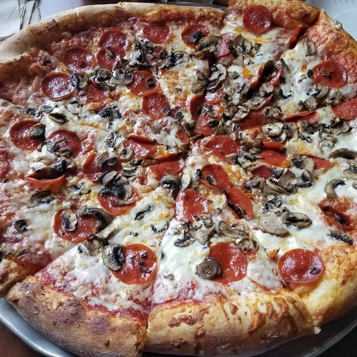 Pepperoni and Mushroom Pizza