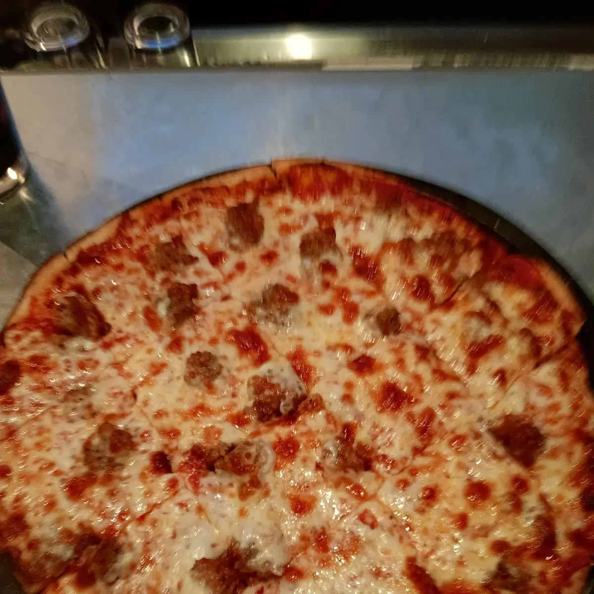 Tavern Style Sausage Pizza