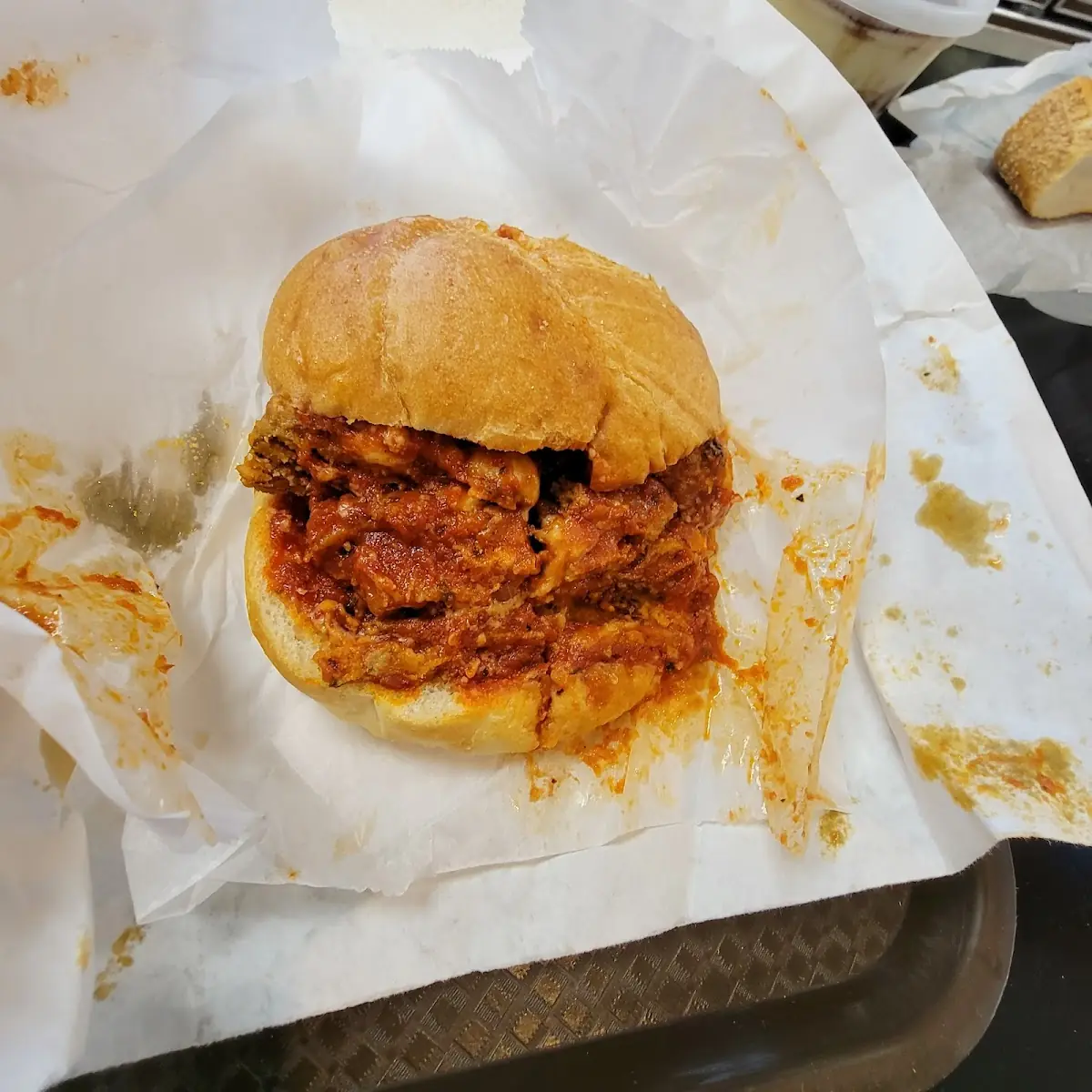 Eggplant Parmesan Sandwich