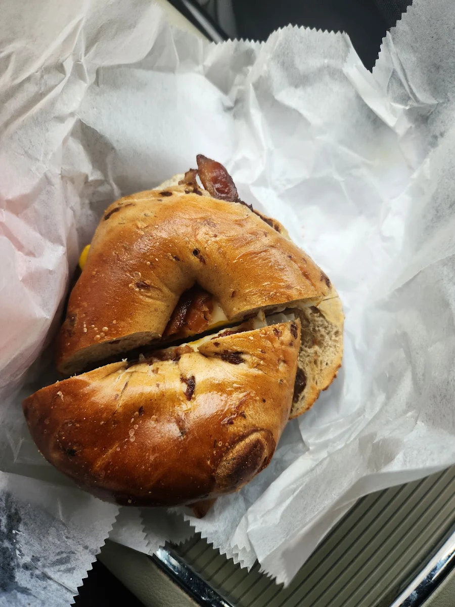Bacon Egg Cheese Raisin Bagel