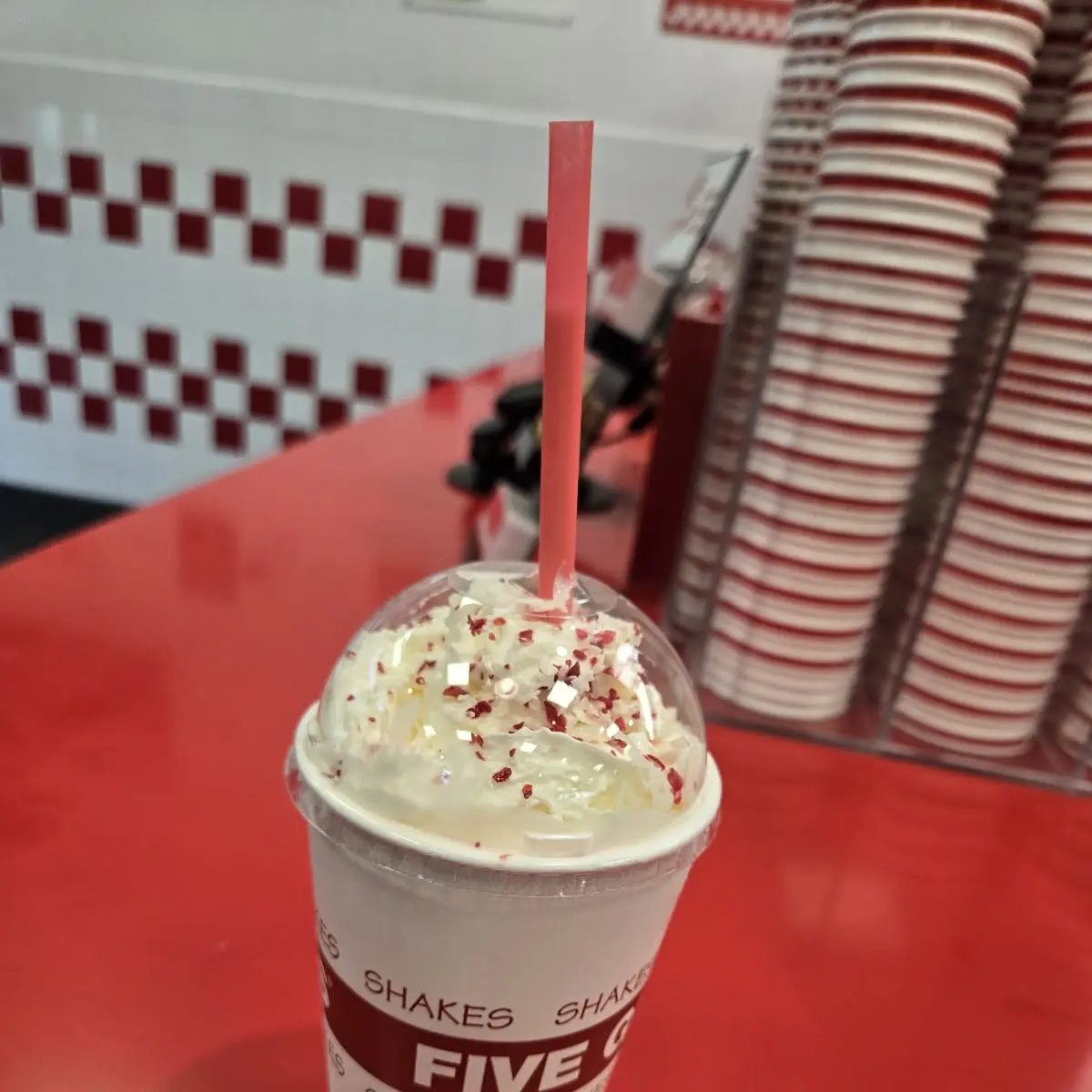 Mint Candy Cane Milk Shake