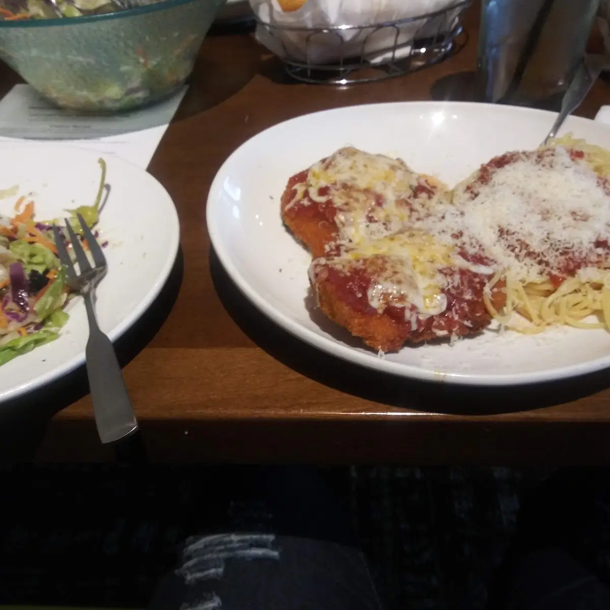 Chicken Parmigiana with Spaghetti