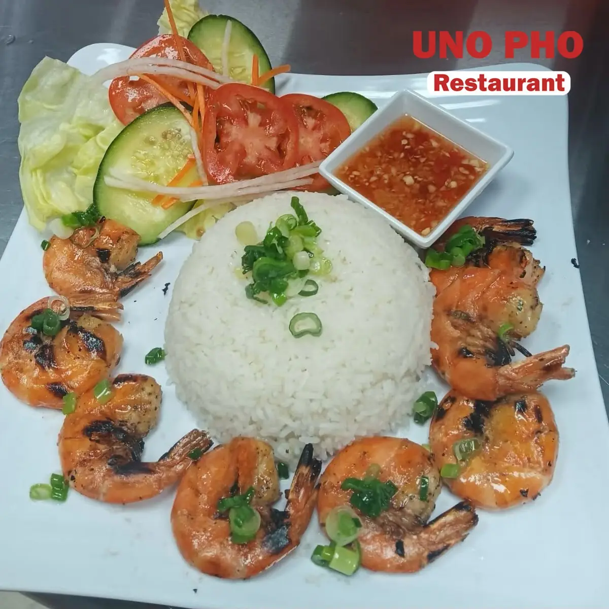 Cơm Tôm Nướng Rice with Grilled Shrimp
