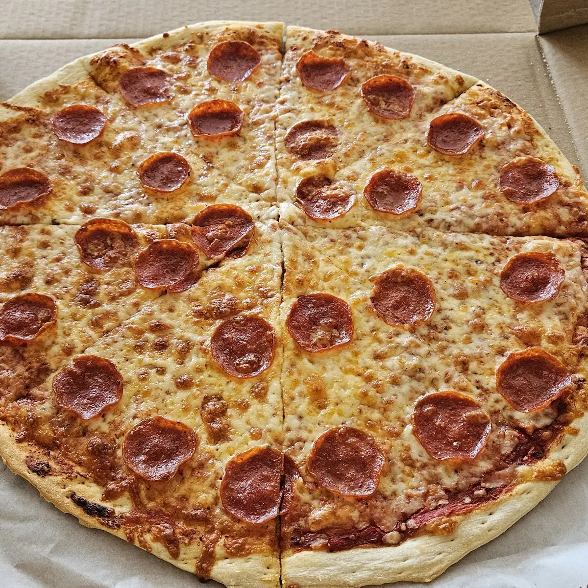 Thin Crust Pepperoni Pizza