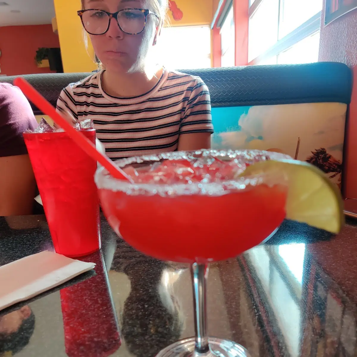 Strawberry Margarita on the Rock