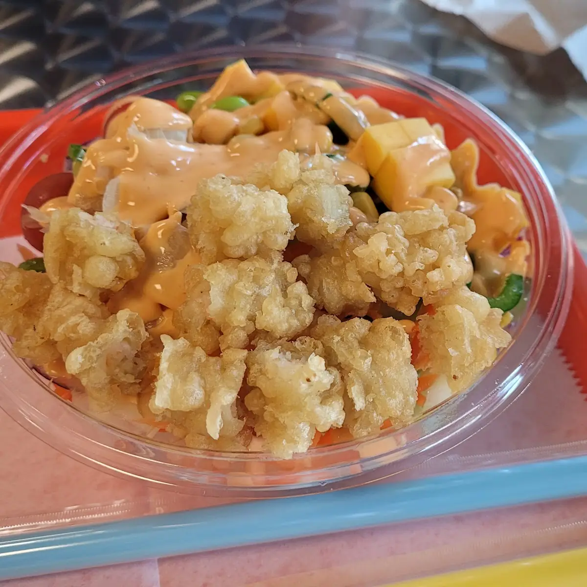Poke Bowl with Fried Chicken