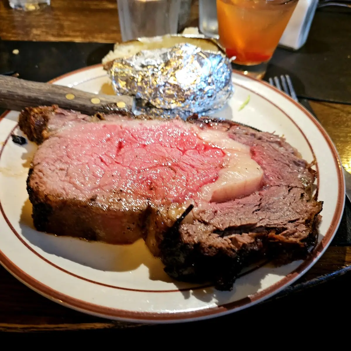 Prime Rib and Baked Potato
