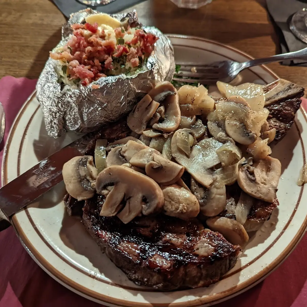 Rib Eye Steak Dinner